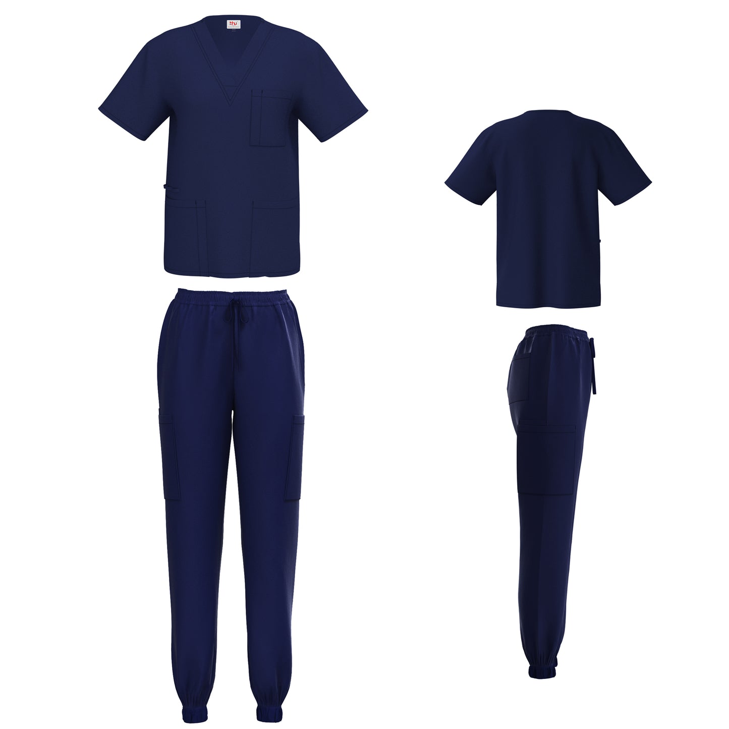 Unisex V-Neck Scrub Set