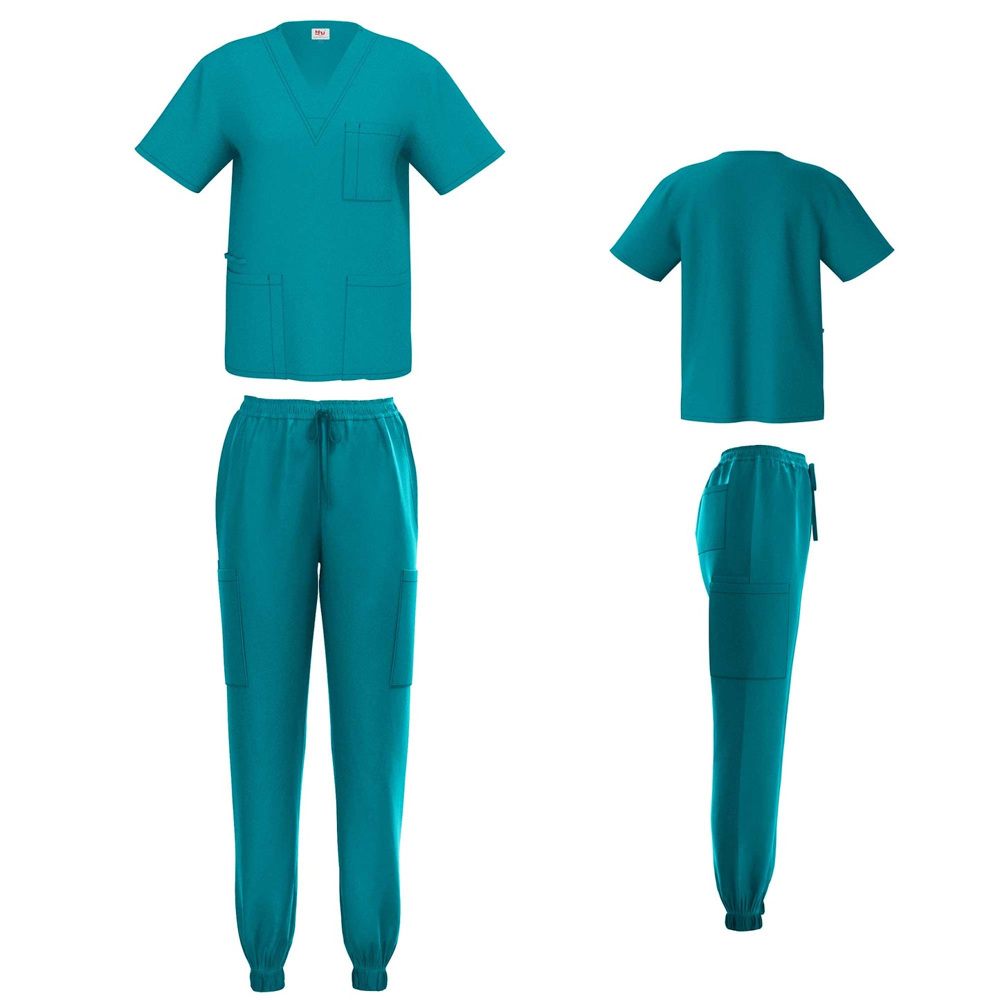 Unisex V-Neck Scrub Set