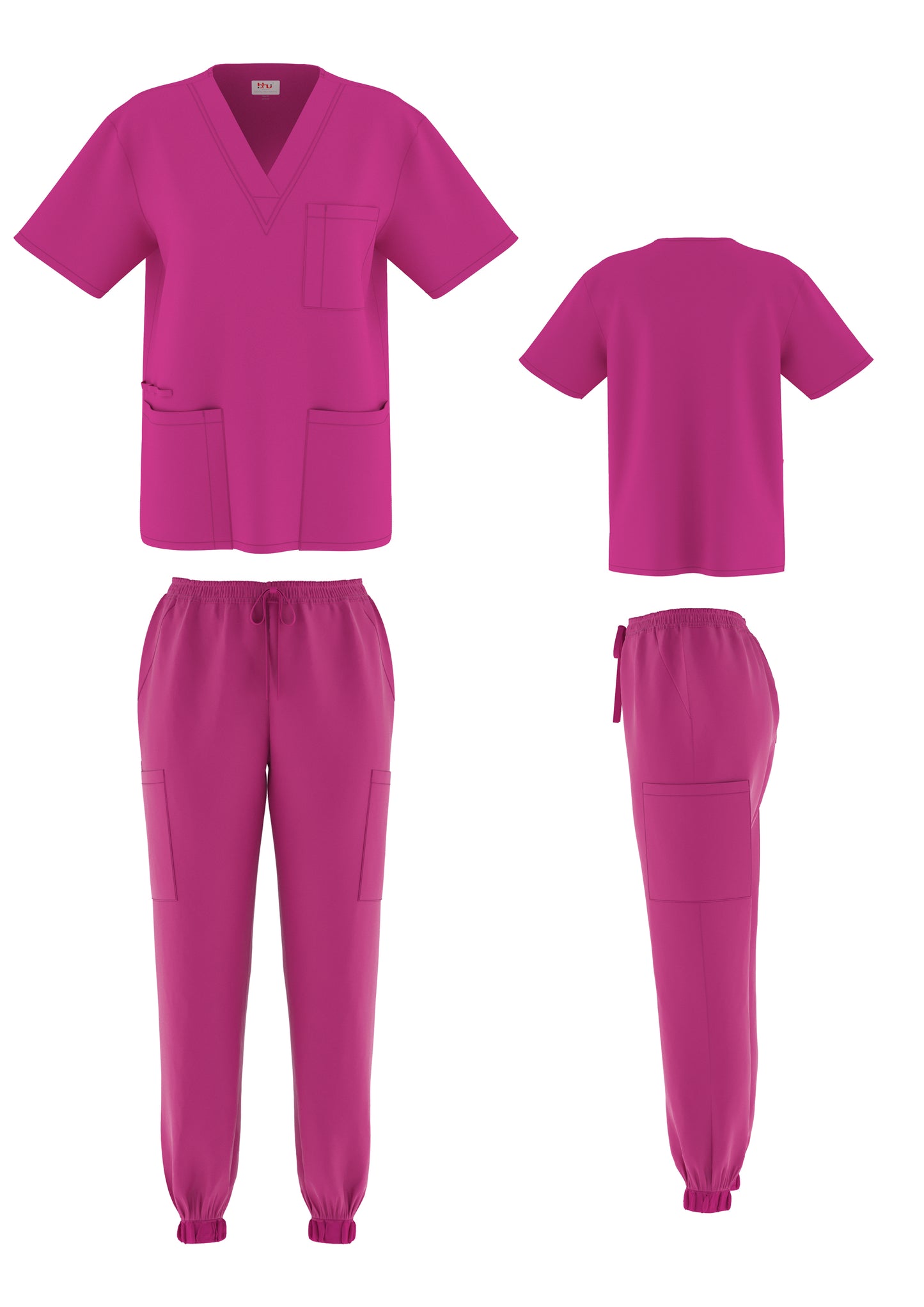 Unisex V-Neck Scrub Set