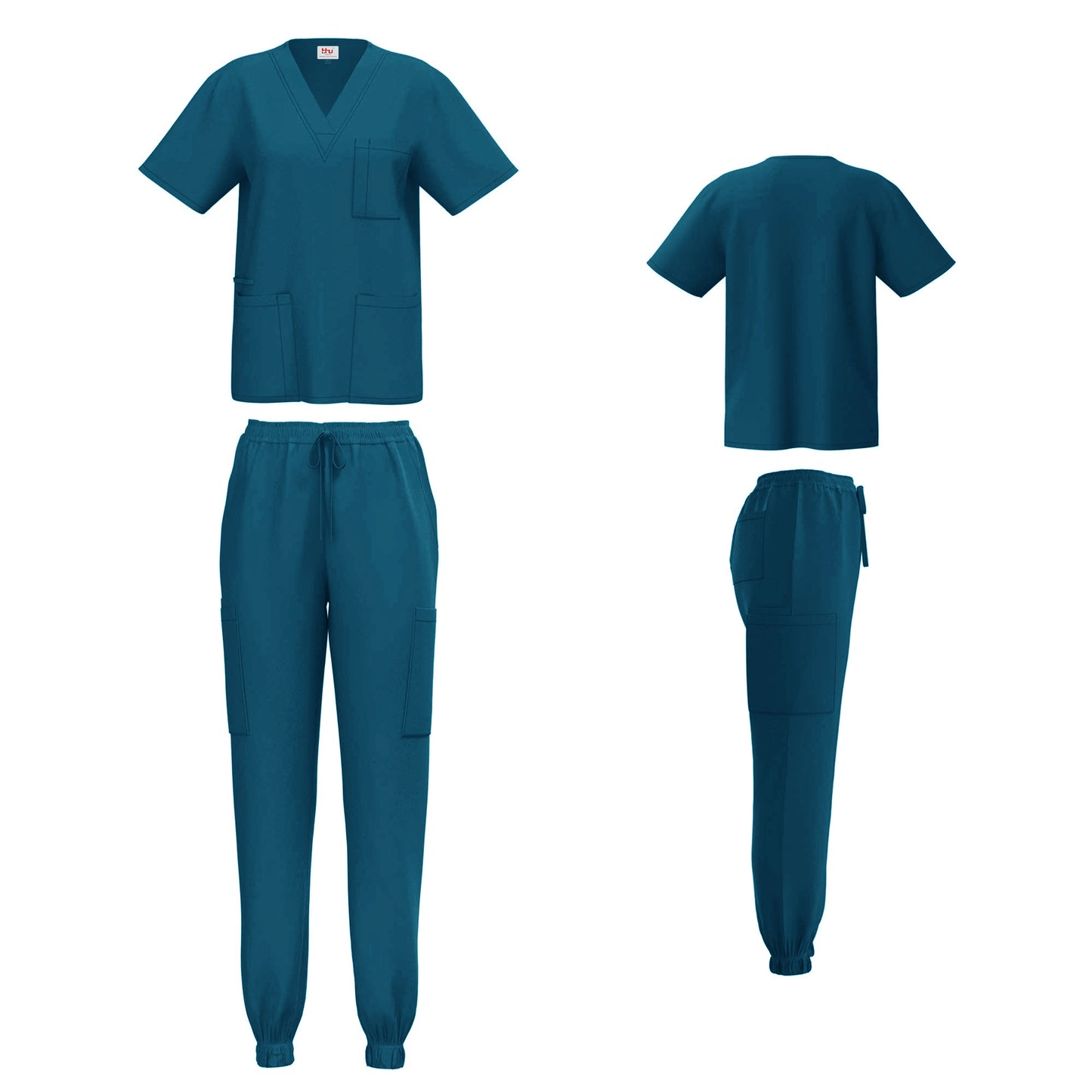 Unisex V-Neck Scrub Set
