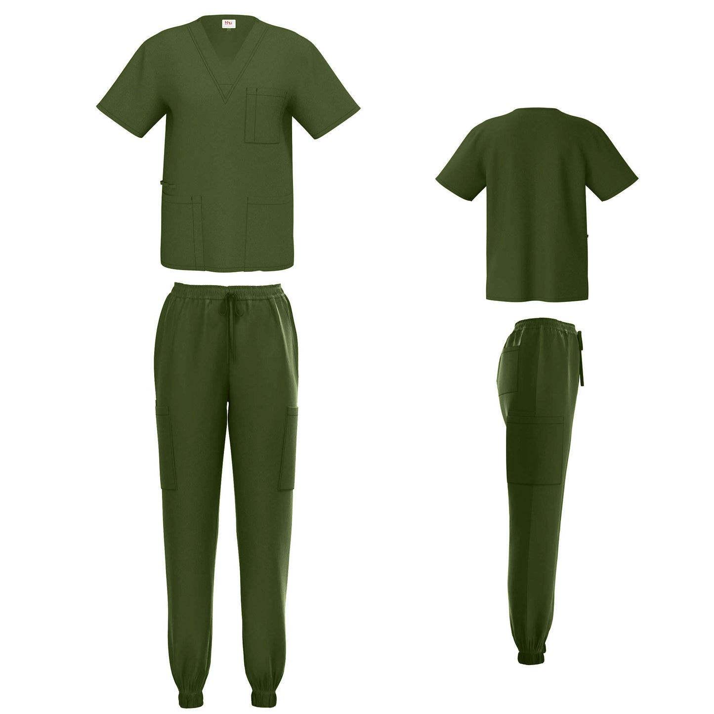 Unisex V-Neck Scrub Set