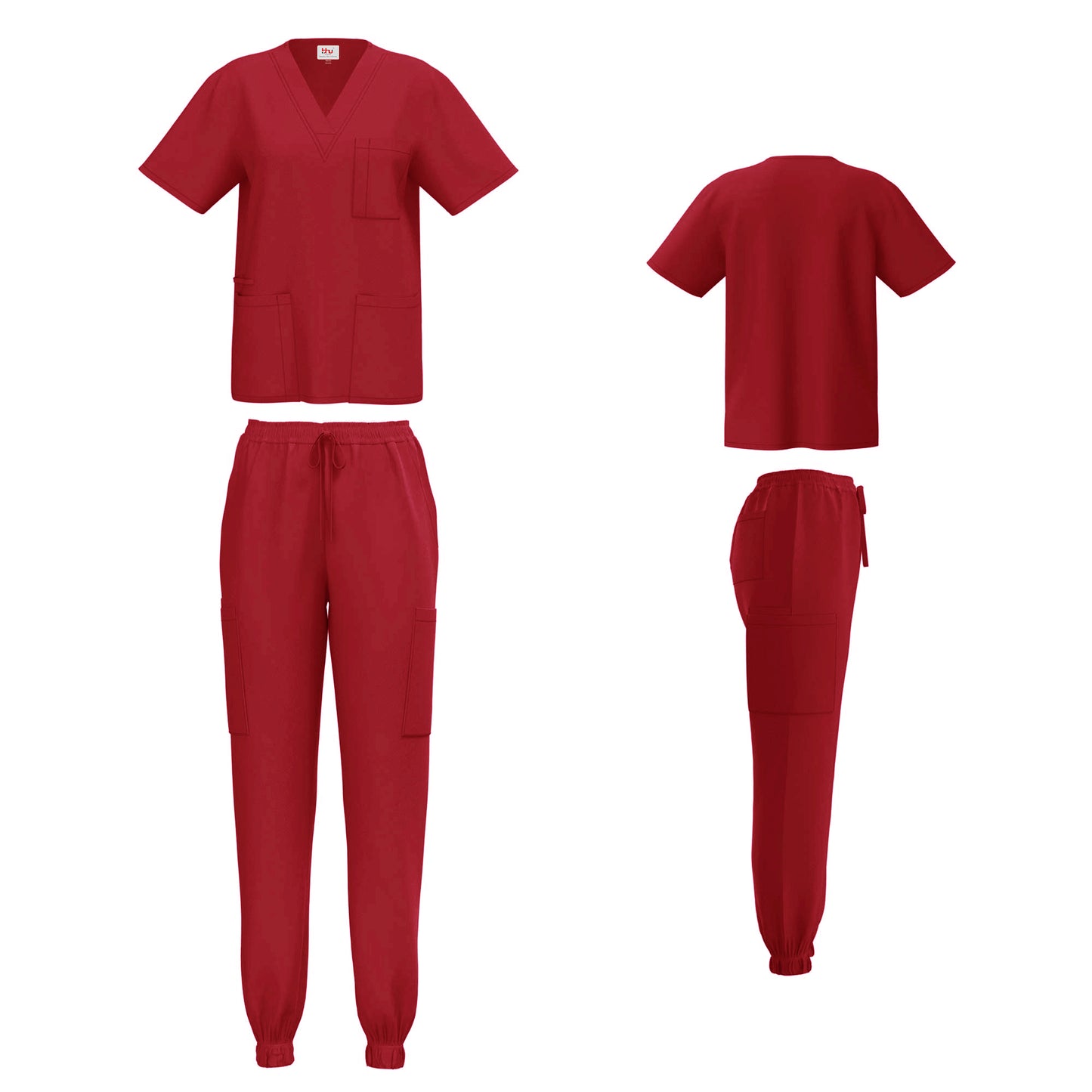 Unisex V-Neck Scrub Set