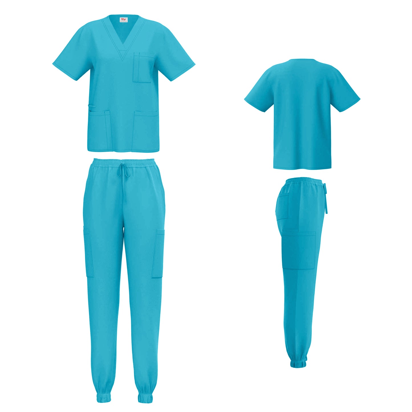 Unisex V-Neck Scrub Set