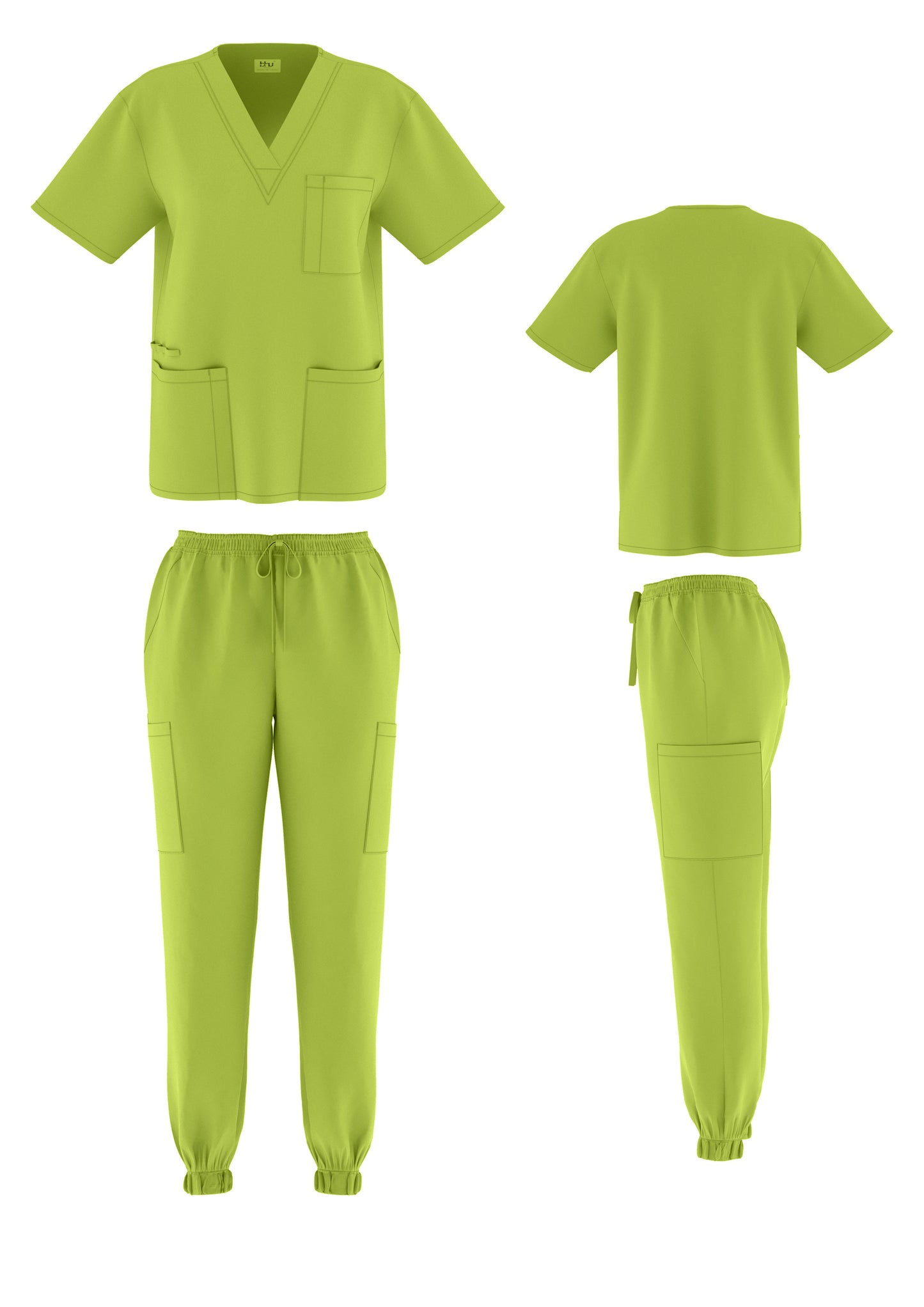Unisex V-Neck Scrub Set