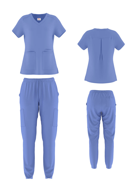 3-Pocket V-Neck Scrub Set