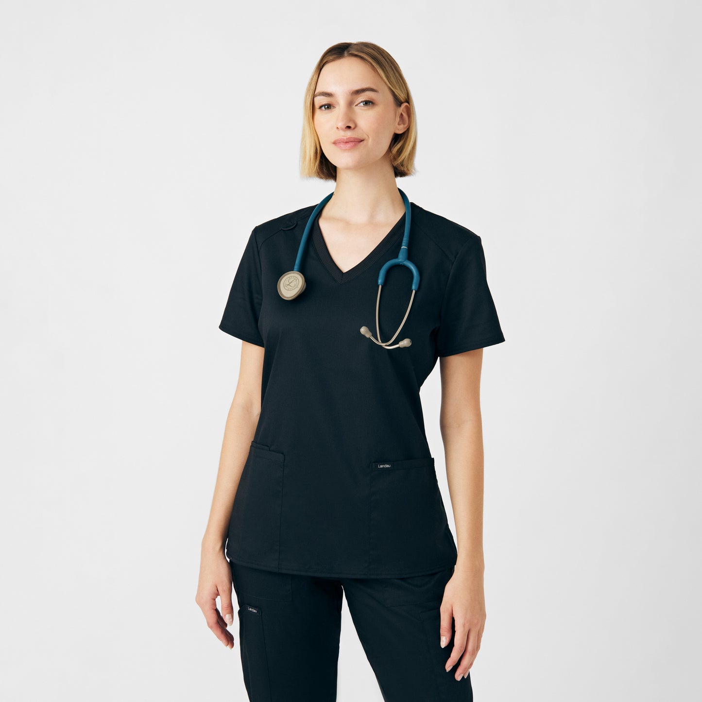 Landau ProFlex Women's 3-Pocket V-Neck  Scrub Top