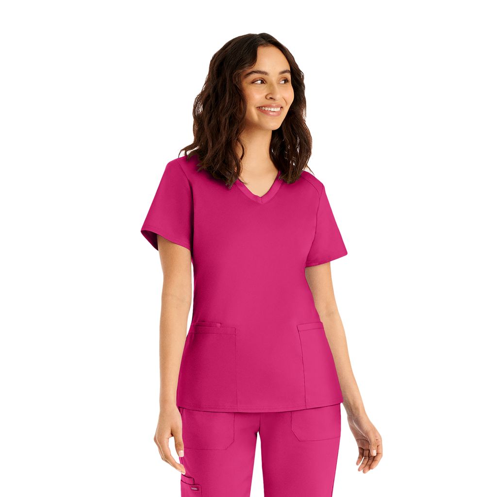 Landau ProFlex Women's 3-Pocket V-Neck  Scrub Top