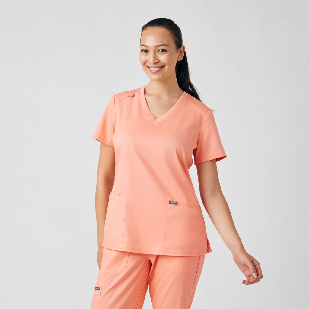 Landau ProFlex Women's 3-Pocket V-Neck  Scrub Top