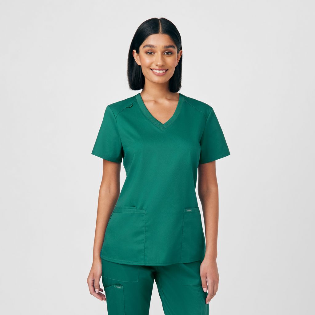Landau ProFlex Women's 3-Pocket V-Neck  Scrub Top