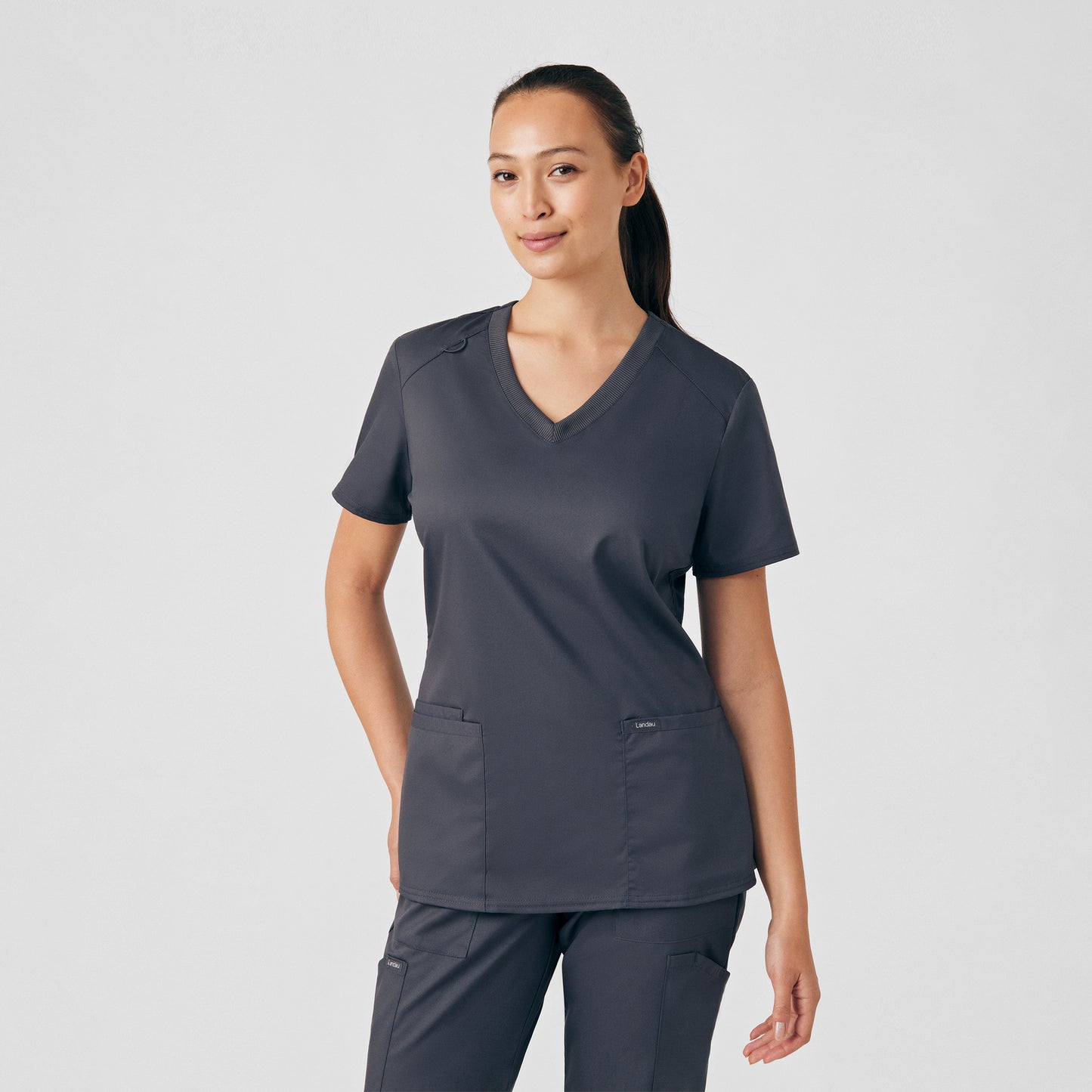 Landau ProFlex Women's 3-Pocket V-Neck  Scrub Top