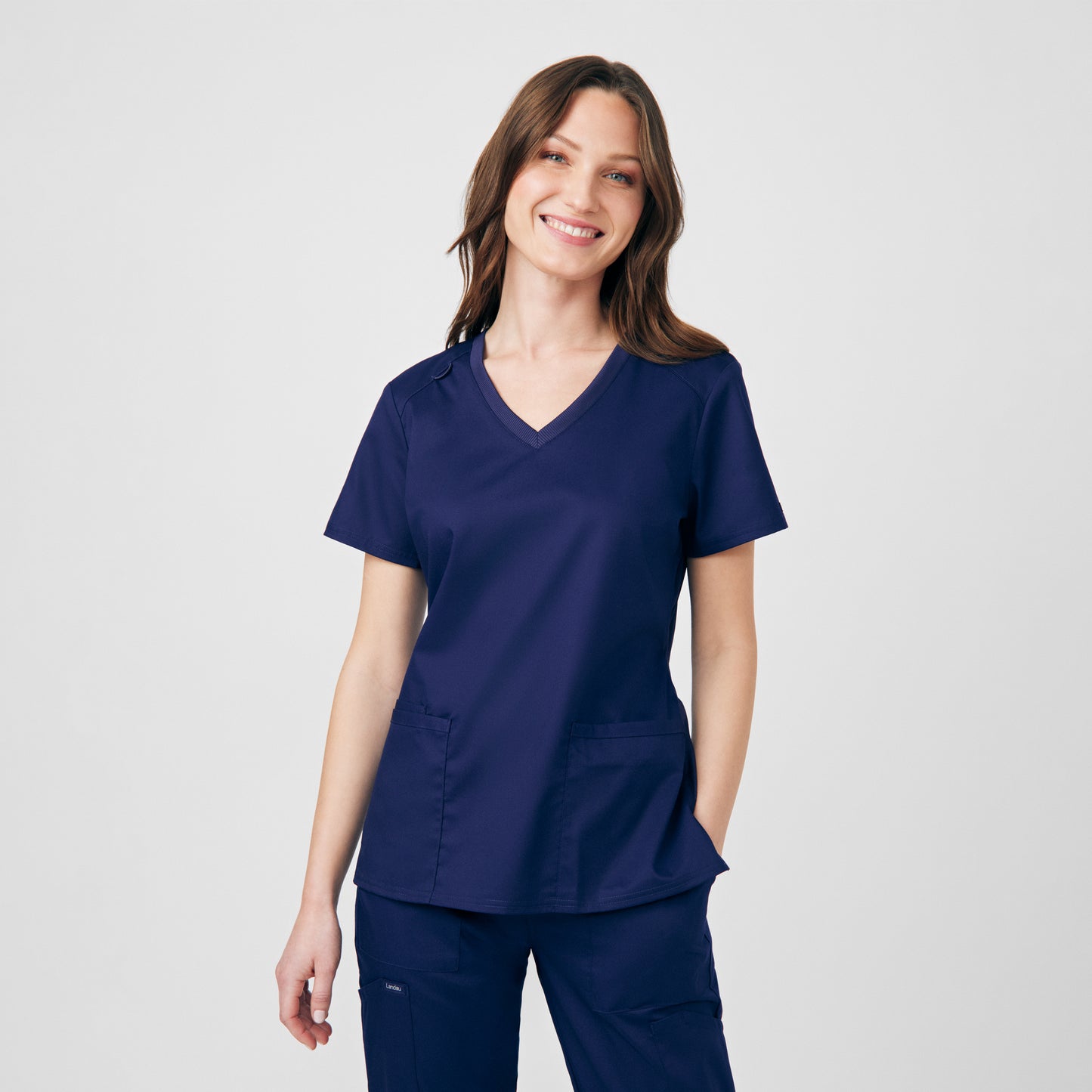 Landau ProFlex Women's 3-Pocket V-Neck  Scrub Top