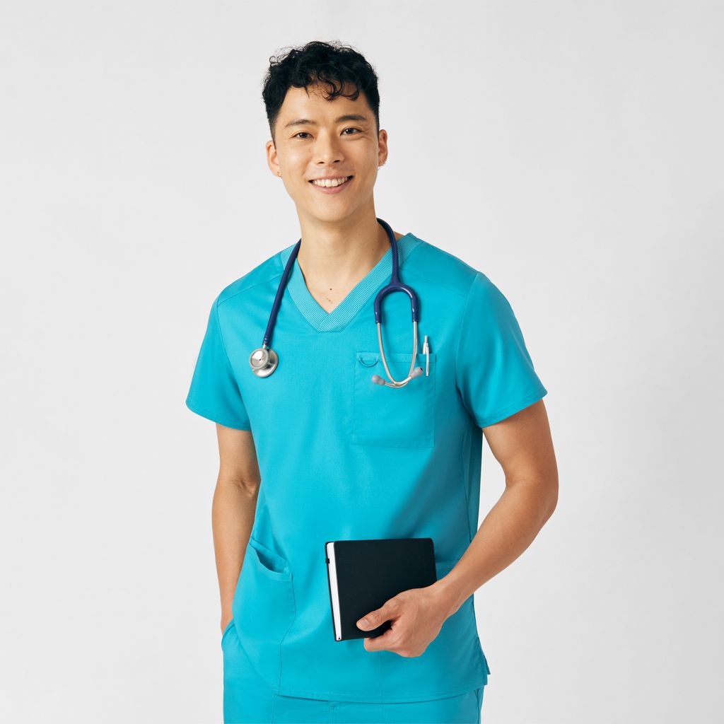 Landau ProFlex Men's 4-Pocket V-Neck Scrub Top