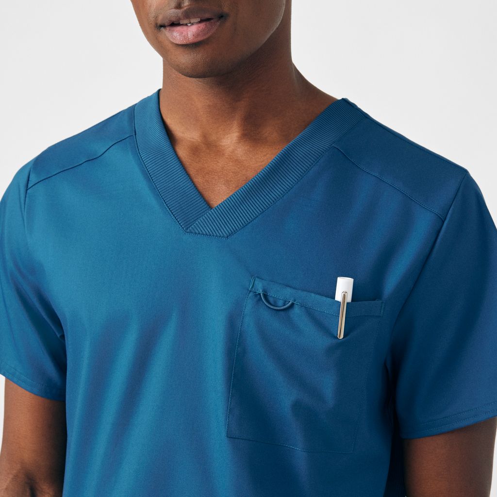 Landau ProFlex Men's 4-Pocket V-Neck Scrub Top