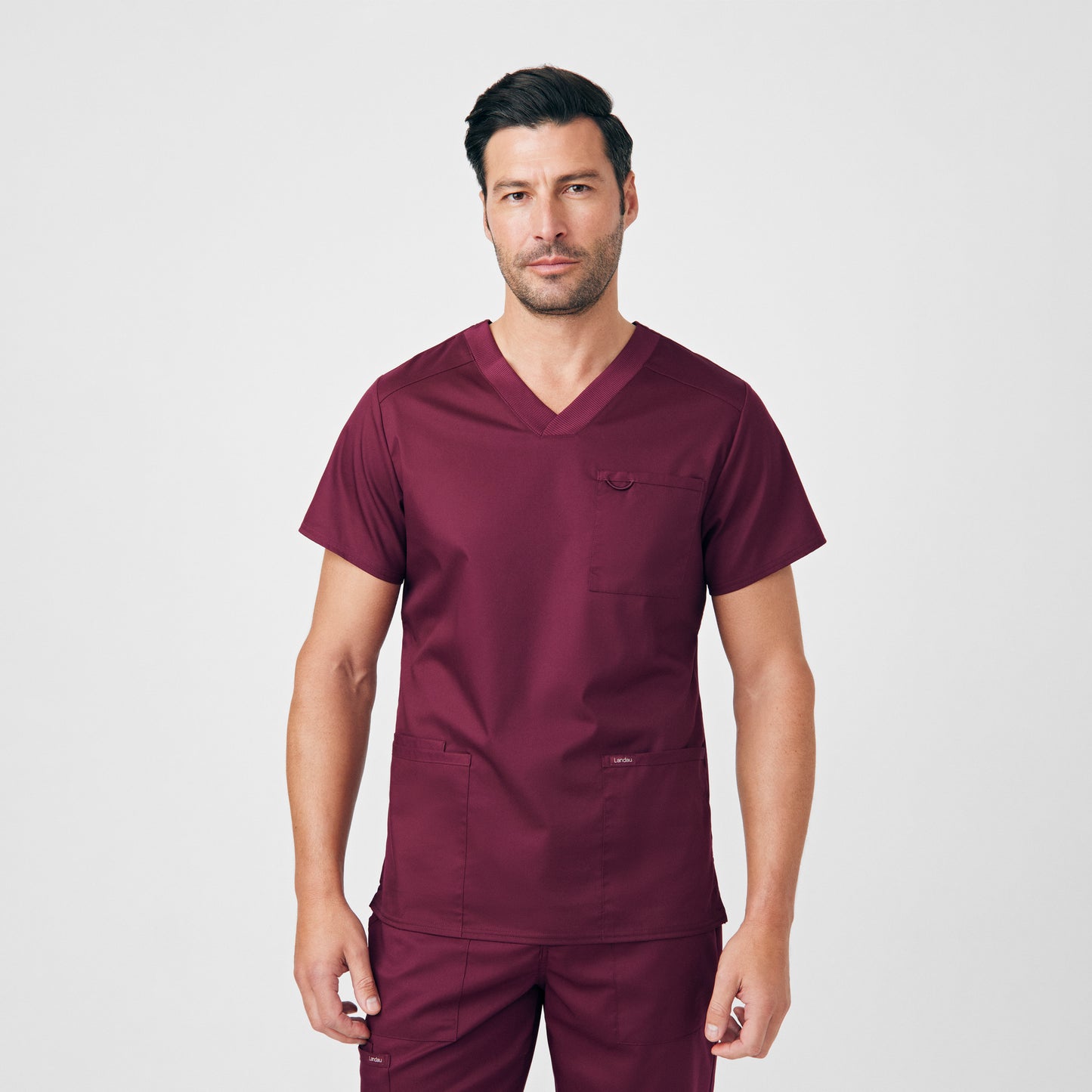 Landau ProFlex Men's 4-Pocket V-Neck Scrub Top
