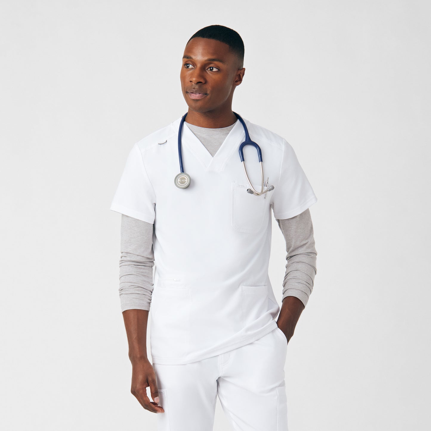 Landau Forward Men's 4-Pocket V-Neck Scrub Top