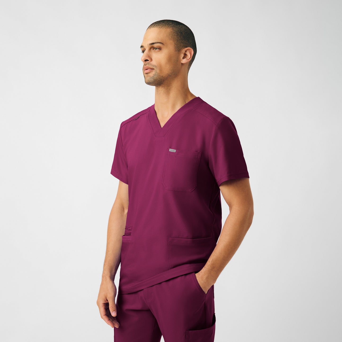 Landau Forward Men's 4-Pocket V-Neck Scrub Top